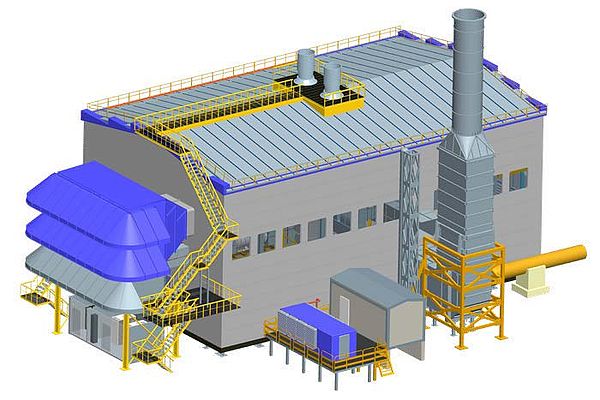 Газотурбинная электростанция с ГТУ стационарного типа. Размещение ГТЭ в ангаре